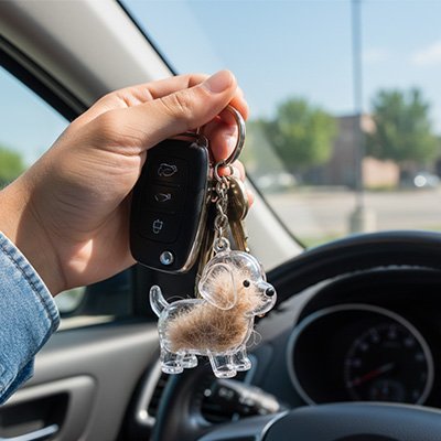 Porte-clés Schnauzer transparent - Automobile4roues.com