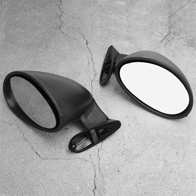 Rétroviseur Grand Angle | Ovale Noir Mat | Universel - Automobile4roues.com
