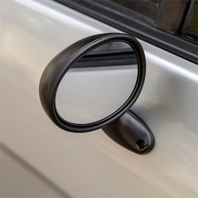 Rétroviseur Grand Angle | Ovale Noir Mat | Universel - Automobile4roues.com