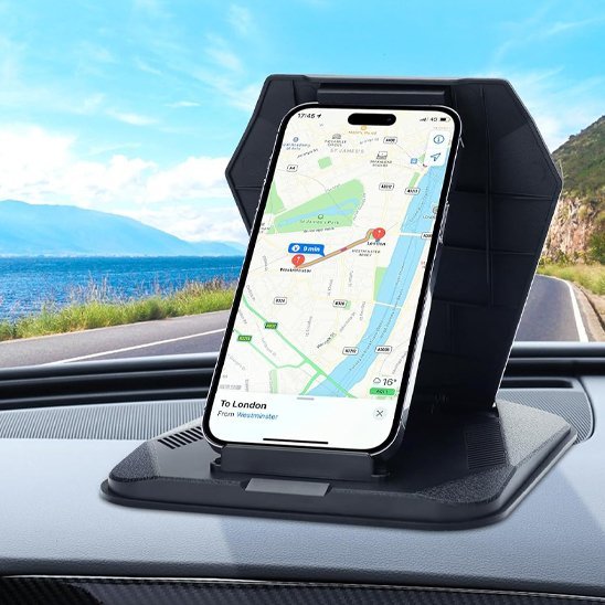 Support Téléphone Voiture | Base Silicone Lestée & Vue Surelevée - Automobile4roues.com