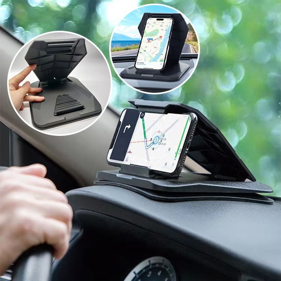Support Téléphone Voiture | Base Silicone Lestée & Vue Surelevée - Automobile4roues.com