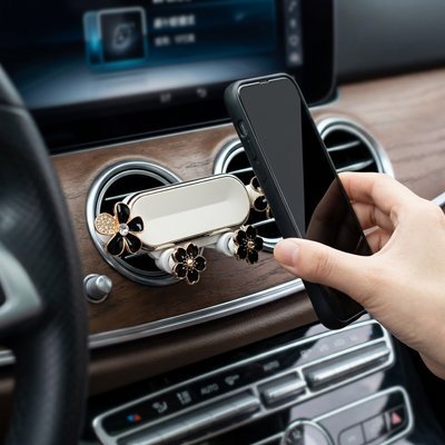 Support Téléphone Voiture | Design Fleur Stable & Universel - Automobile4roues.com