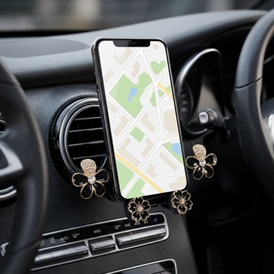 Support Téléphone Voiture | Design Fleur Stable & Universel - Automobile4roues.com