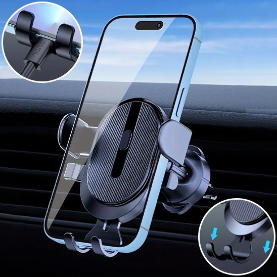 Support Téléphone Voiture | Grille Aération & Rotation 360° - Automobile4roues.com