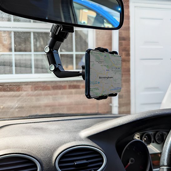 Support Téléphone Voiture | Ventouse Pare-Brise & Bras Articulé - Automobile4roues.com