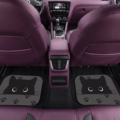 Tapis de sol voiture chat | Empreintes de pattes - Automobile4roues.com
