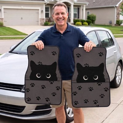 Tapis de sol voiture chat | Empreintes de pattes - Automobile4roues.com