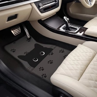 Tapis de sol voiture chat | Empreintes de pattes - Automobile4roues.com