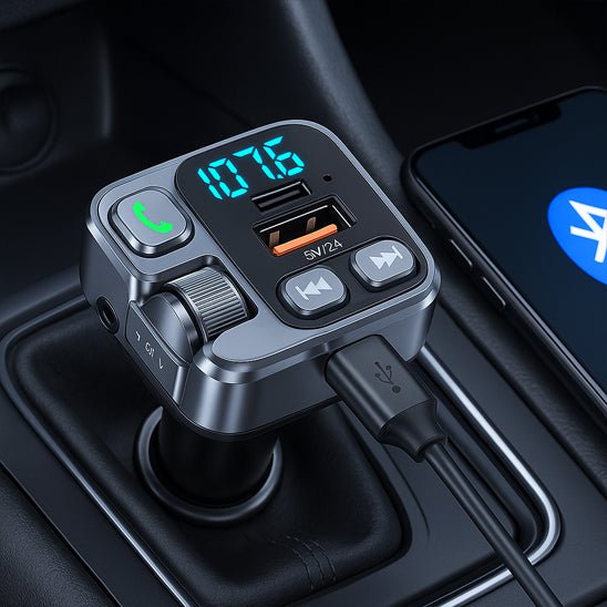 Transmetteur FM Bluetooth | Charge Rapide Mains-Libres - Automobile4roues.com