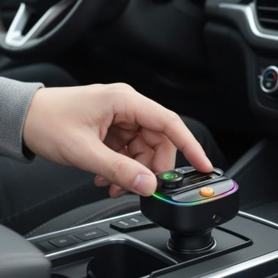 Transmetteur FM Bluetooth Voiture | CarAudio Pro RGB - Automobile4roues.com
