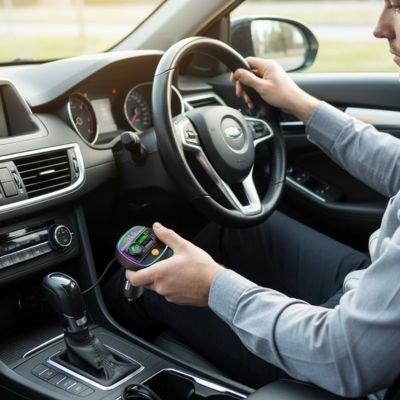 Transmetteur FM Bluetooth Voiture | CarAudio Pro RGB - Automobile4roues.com