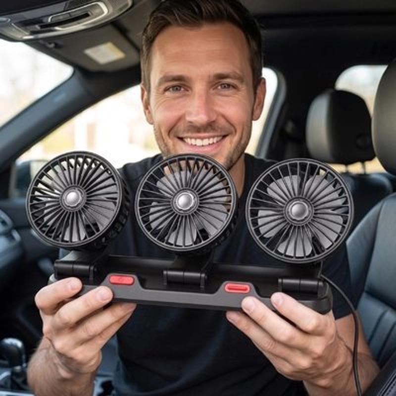 Ventilateur voiture | Double Tête Pivotante