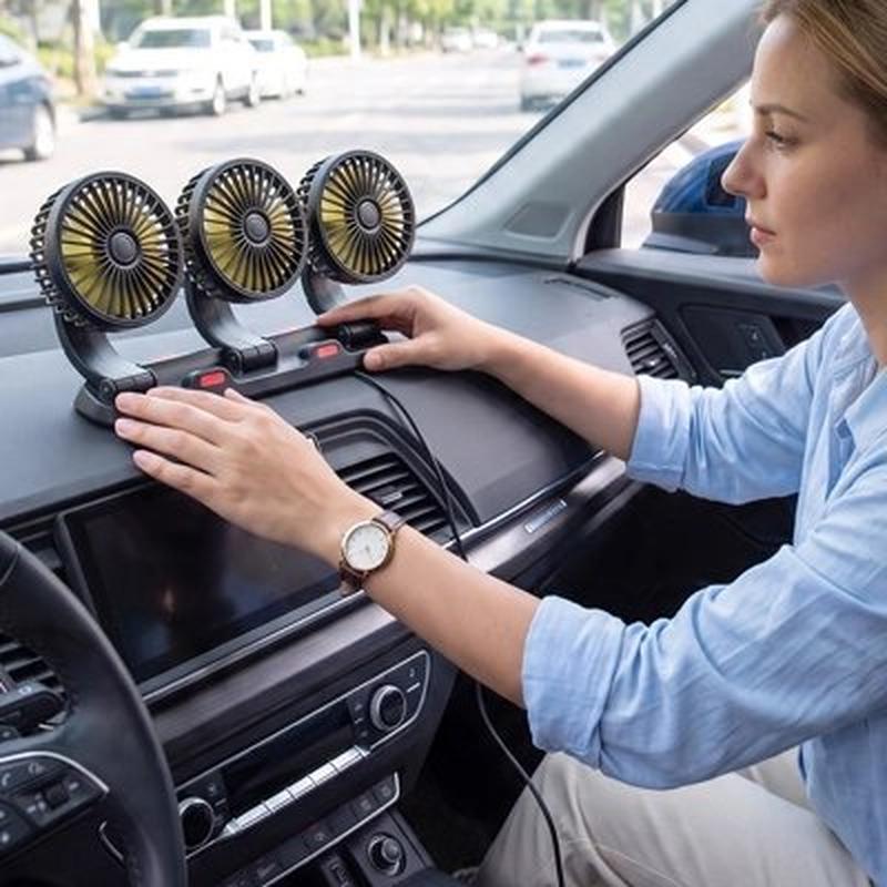 Ventilateur voiture | Double Tête Pivotante