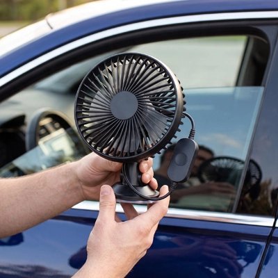 Ventilateur voiture | Double Tête Rotative 360° - Automobile4roues.com